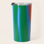 Bold and Colorful Mid Century Modern Kwaito Abstract Travel Mug Gallery Image 3