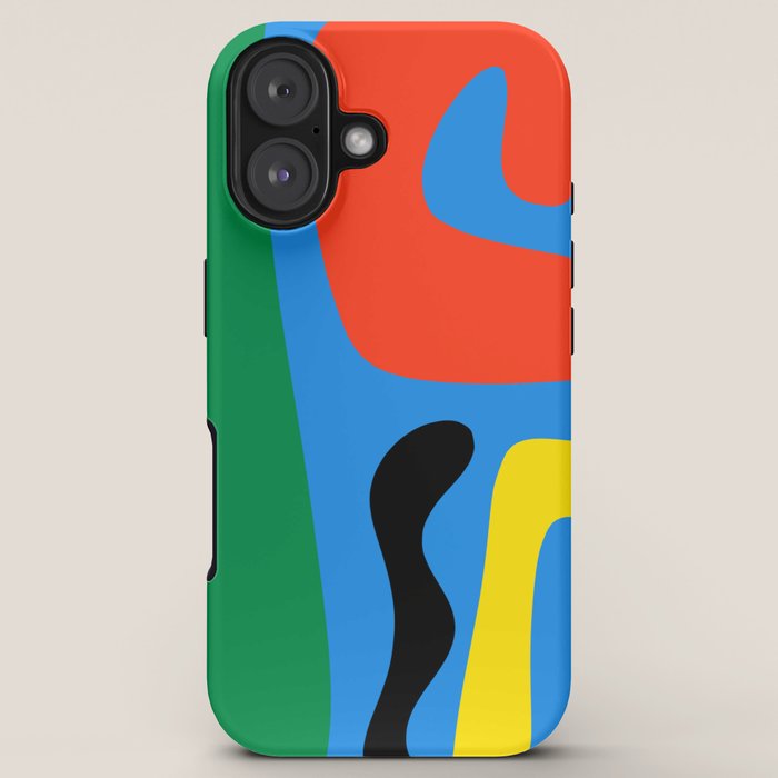 Bold and Colorful Mid Century Modern Kwaito Abstract iPhone Case Gallery Image 5