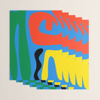 Bold and Colorful Mid Century Modern Kwaito Abstract Wrapping Paper Gallery Image 3