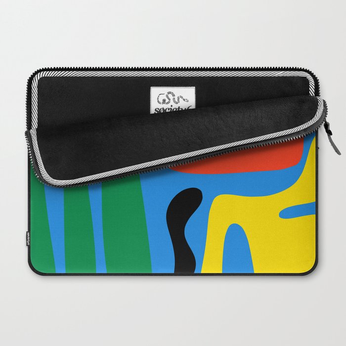 Bold and Colorful Mid Century Modern Kwaito Abstract Laptop Sleeve Gallery Image 2