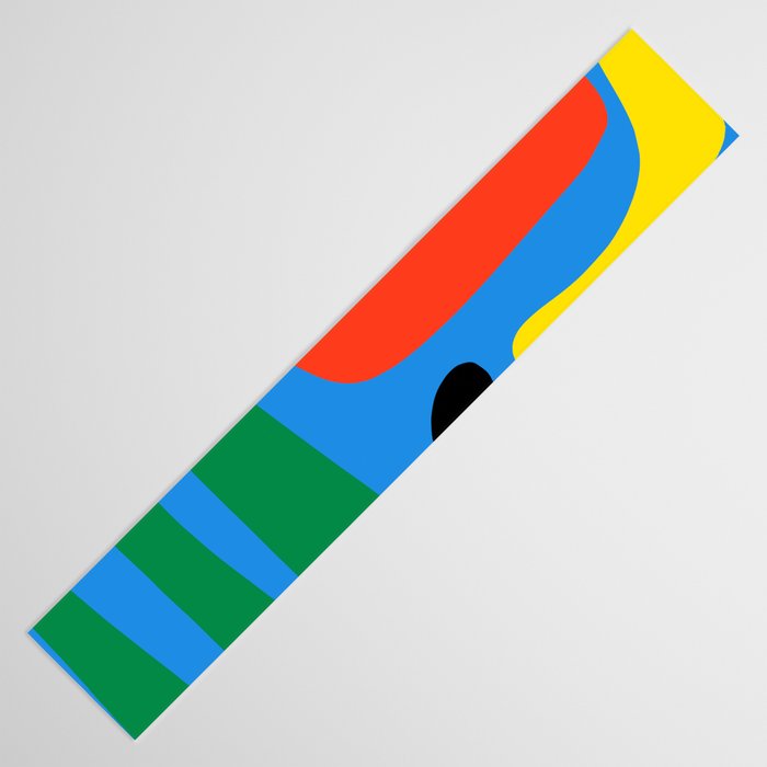 Bold and Colorful Mid Century Modern Kwaito Abstract Table Runner Gallery Image 3