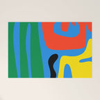 Bold and Colorful Mid Century Modern Kwaito Abstract Welcome Mat Gallery Image 1