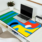 Bold and Colorful Mid Century Modern Kwaito Abstract Desk Mat Gallery Image 2