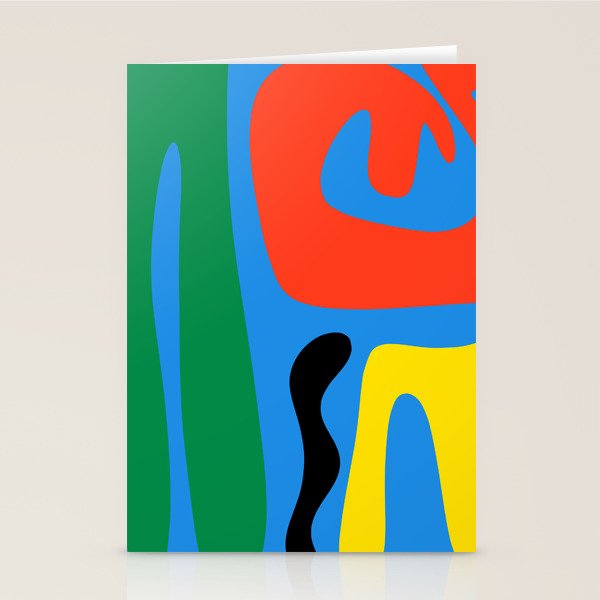 Bold and Colorful Mid Century Modern Kwaito Abstract Stationery Card Gallery Image 1
