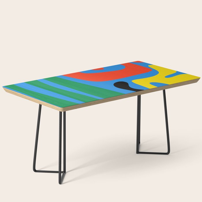 Bold and Colorful Mid Century Modern Kwaito Abstract Coffee Table Gallery Image 1