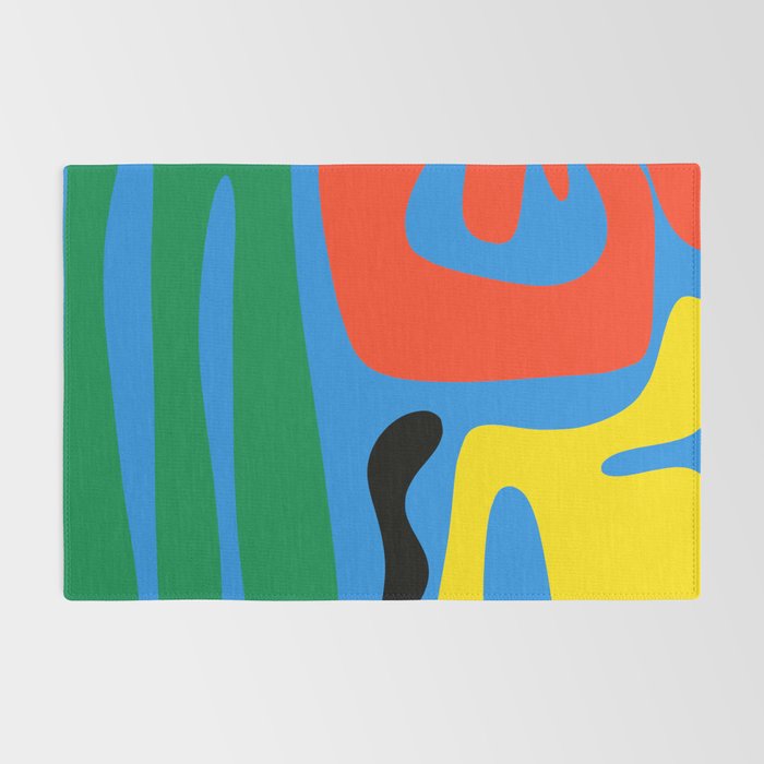 Bold and Colorful Mid Century Modern Kwaito Abstract Rug Gallery Image 2