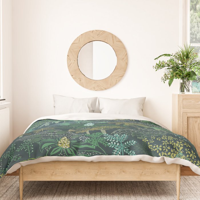 Italian landscape dark green Duvet Cover Gallery Image 3
