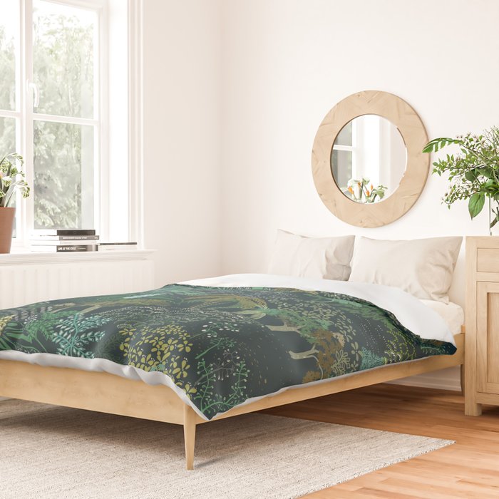 Italian landscape dark green Duvet Cover Gallery Image 2