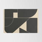 Geometric Shapes Black and White 6 Rug Gallery Image 2
