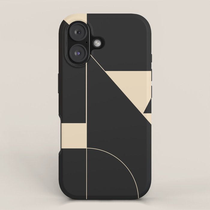 Geometric Shapes Black and White 6 iPhone Case Gallery Image 1