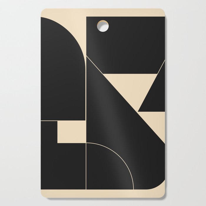 Geometric Shapes Black and White 6 Cutting Board Gallery Image 1