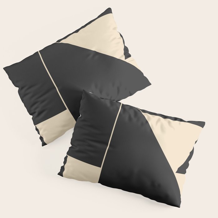 Geometric Shapes Black and White 6 Pillow Sham Gallery Image 1