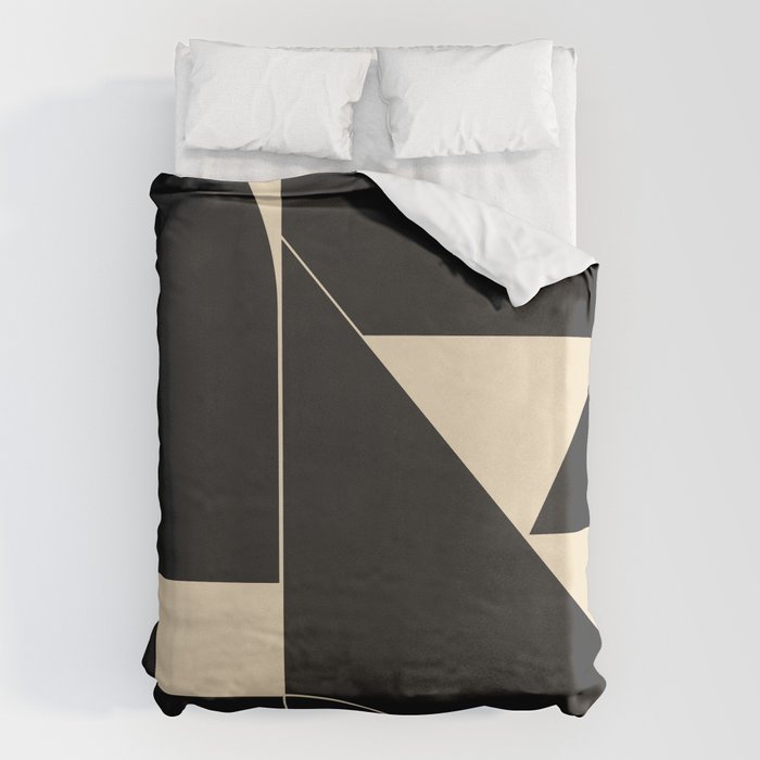 Geometric Shapes Black and White 6 Duvet Cover Gallery Image 1