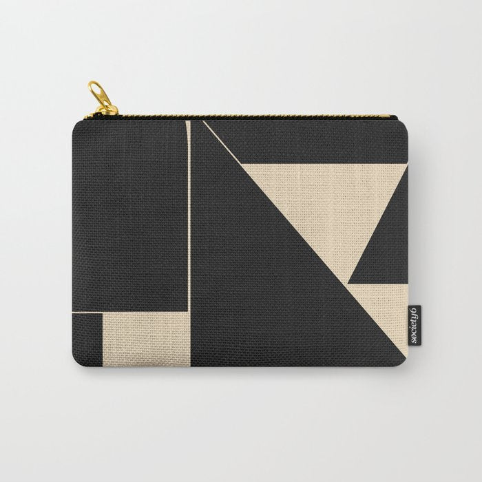 Geometric Shapes Black and White 6 Carry All Pouch Gallery Image 1