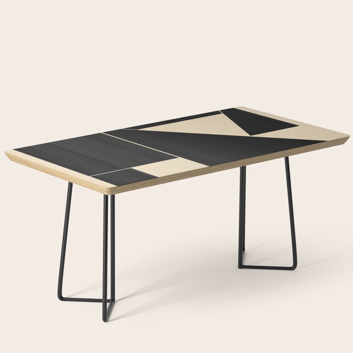 Geometric Shapes Black and White 6 Coffee Table Gallery Image 1
