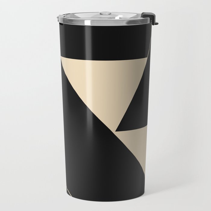 Geometric Shapes Black and White 6 Travel Mug Gallery Image 2