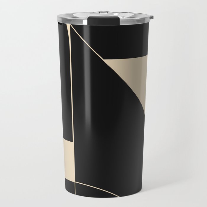 Geometric Shapes Black and White 6 Travel Mug Gallery Image 1