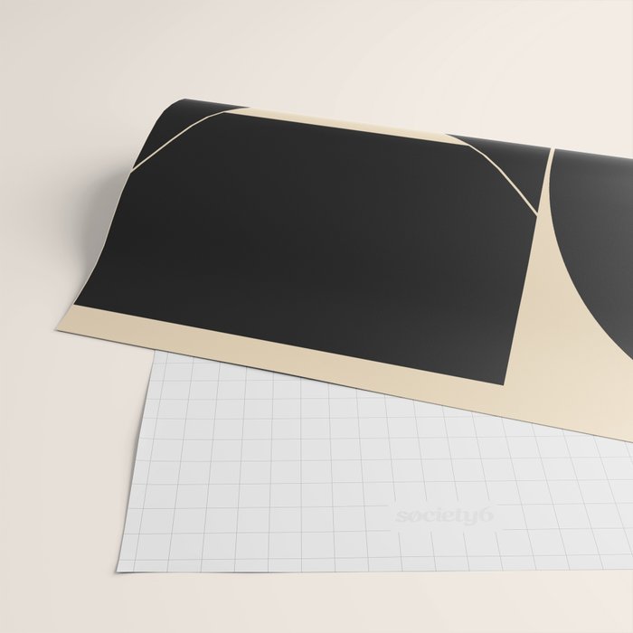Geometric Shapes Black and White 6 Wrapping Paper Gallery Image 2