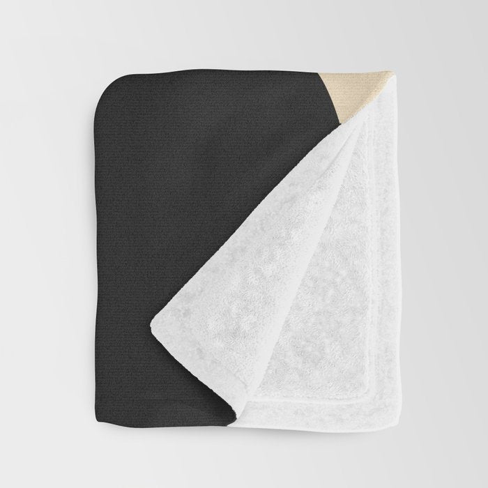 Geometric Shapes Black and White 6 Throw Blanket Gallery Image 3