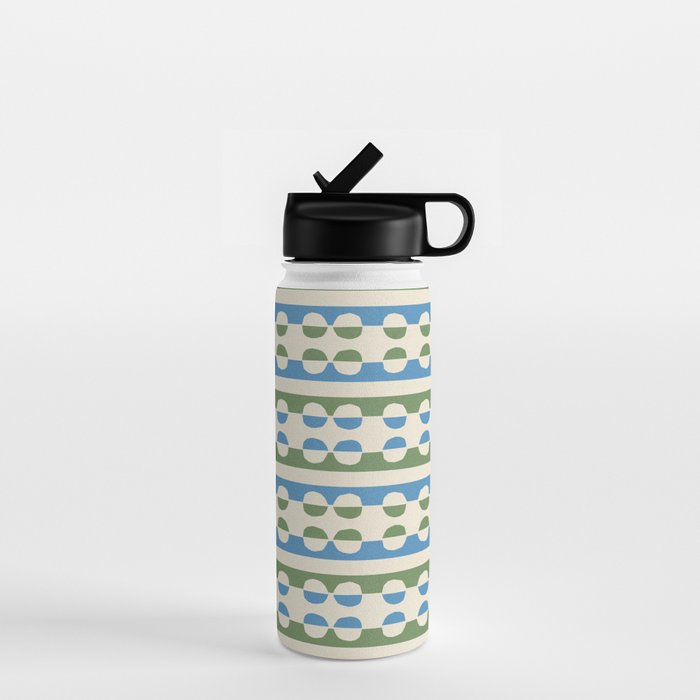 Dots and Lines - Blue and Green Water Bottle Gallery Image 1
