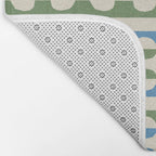 Dots and Lines - Blue and Green Bath Mat Gallery Image 2