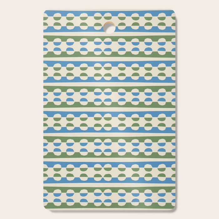 Dots and Lines - Blue and Green Cutting Board Gallery Image 1