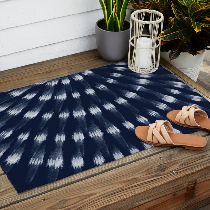 Shibori tie dye I Outdoor Rug Gallery Image 2