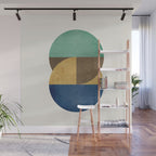 Circle color pieces abstract geometric Wall Mural Gallery Image 1