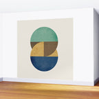 Circle color pieces abstract geometric Wall Mural Gallery Image 2