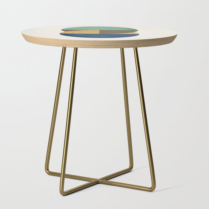 Circle color pieces abstract geometric Side Table Gallery Image 1