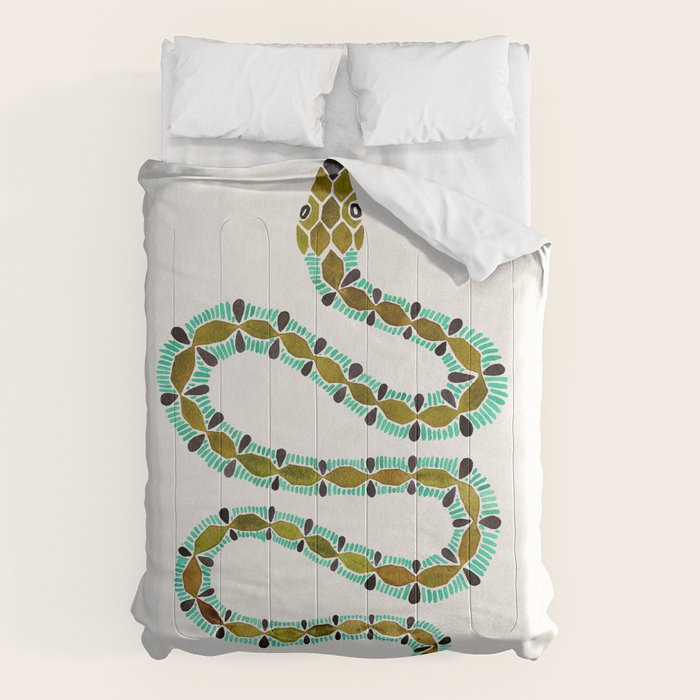 Turquoise Serpent Comforter Gallery Image 1