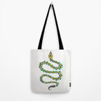 Turquoise Serpent Tote Bag Gallery Image 2