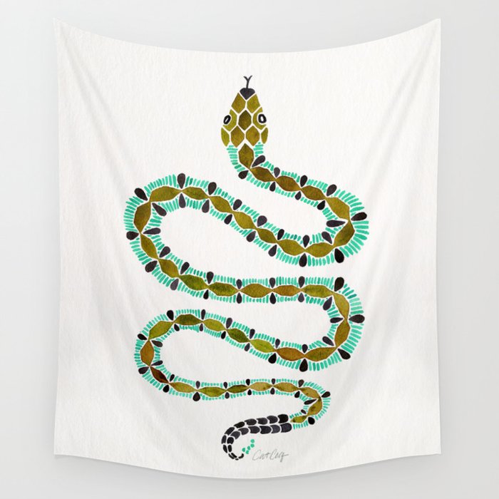 Turquoise Serpent Wall Tapestry Gallery Image 4