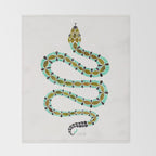 Turquoise Serpent Throw Blanket Gallery Image 2