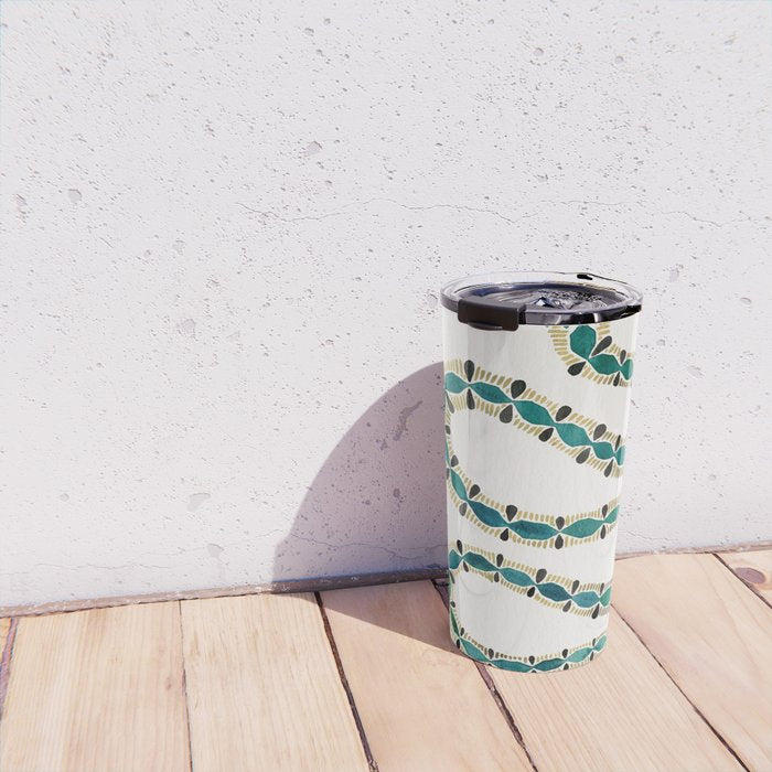 Emerald & Gold Serpent Travel Mug Gallery Image 4