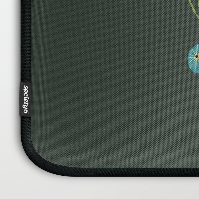 Playful Tabby and Blue Flowers Laptop Sleeve Gallery Image 3