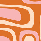 Mid-Century Modern Palm Springs Abstract Pattern Pink Orange Cream Coffee Mug Gallery Image 2