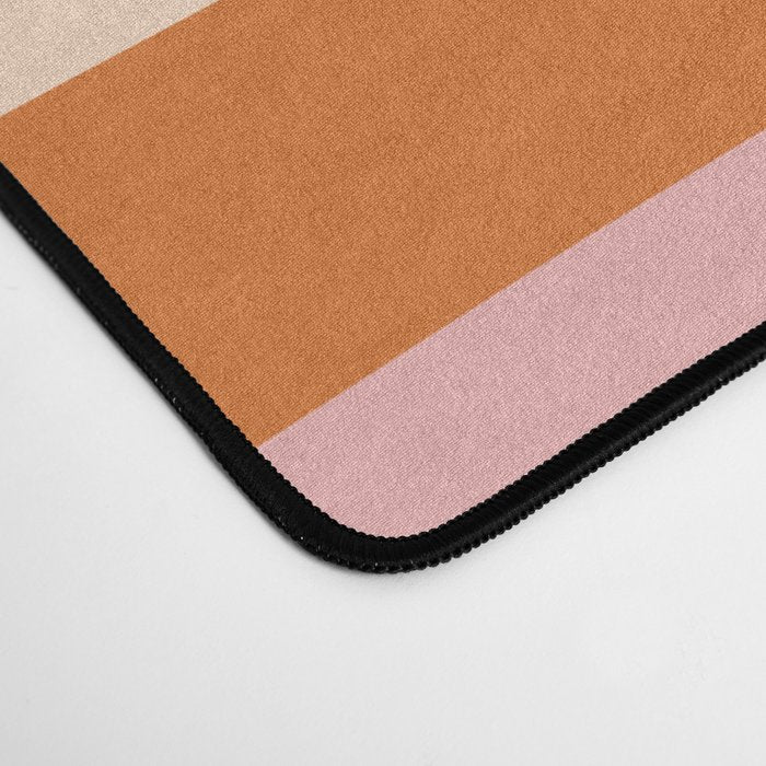Mid-Century Modern Palm Springs Abstract Pattern Pink Orange Cream Desk Mat Gallery Image 4