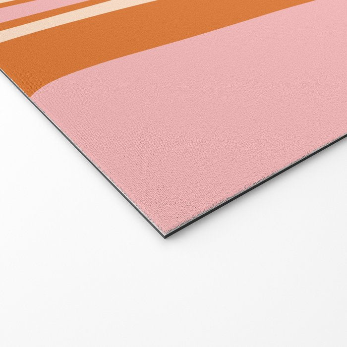 Mid-Century Modern Palm Springs Abstract Pattern Pink Orange Cream Welcome Mat Gallery Image 2