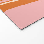 Mid-Century Modern Palm Springs Abstract Pattern Pink Orange Cream Welcome Mat Gallery Image 2