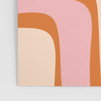Mid-Century Modern Palm Springs Abstract Pattern Pink Orange Cream Poster Gallery Image 3