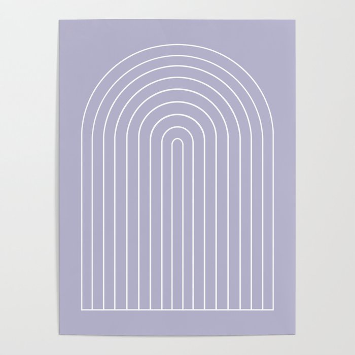 Minimal Arch XXXIII Lilac Purple Modern Geometric Lines Poster Gallery Image 4