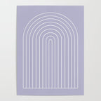 Minimal Arch XXXIII Lilac Purple Modern Geometric Lines Poster Gallery Image 4