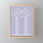 Minimal Arch XXXIII Lilac Purple Modern Geometric Lines Mini Art Print Gallery Image 1