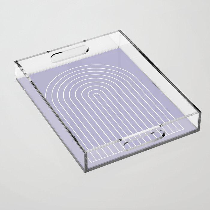 Minimal Arch XXXIII Lilac Purple Modern Geometric Lines Acrylic Tray Gallery Image 1