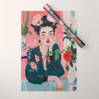 Dreamy Muse in Bloom  Wrapping Paper Gallery Image 1