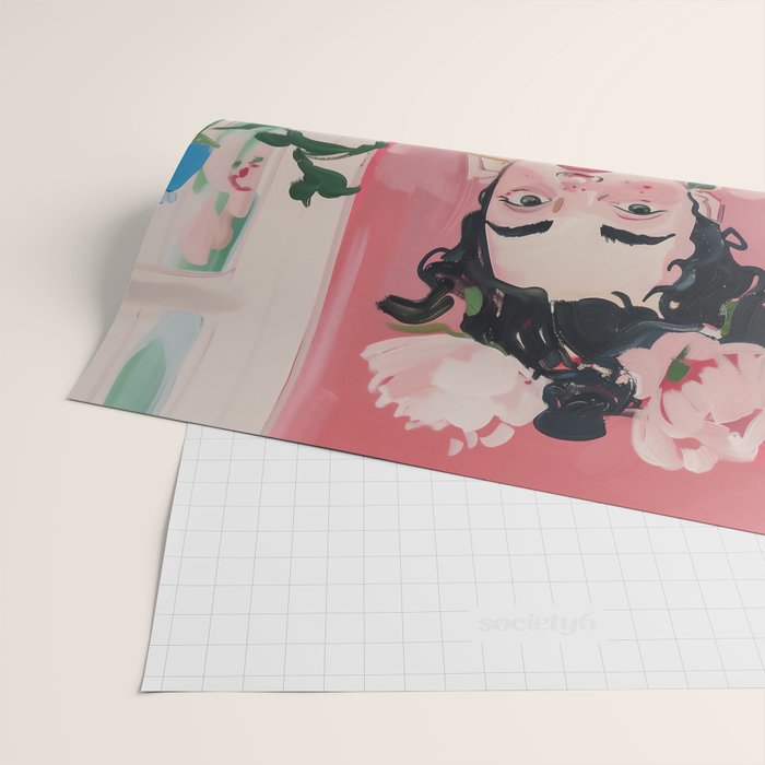 Dreamy Muse in Bloom  Wrapping Paper Gallery Image 2