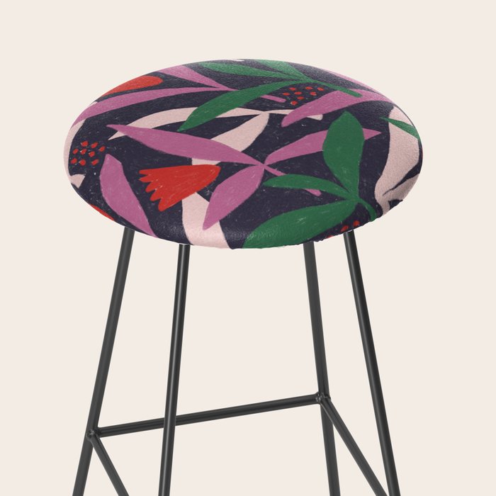 Hand Drawn Florals #2 Stool Gallery Image 2