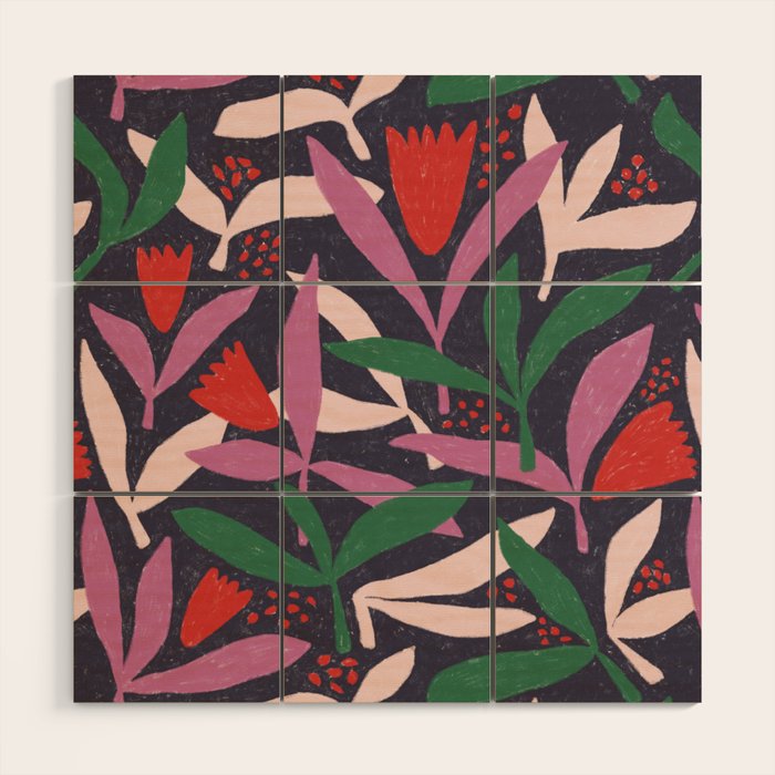 Hand Drawn Florals #2 Wood Wall Art Gallery Image 1