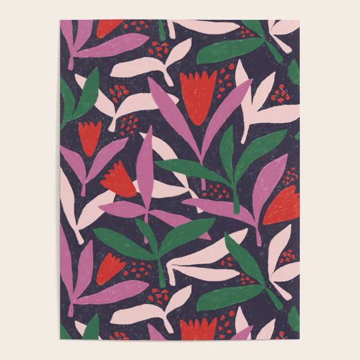 Hand Drawn Florals #2 Poster Gallery Image 1